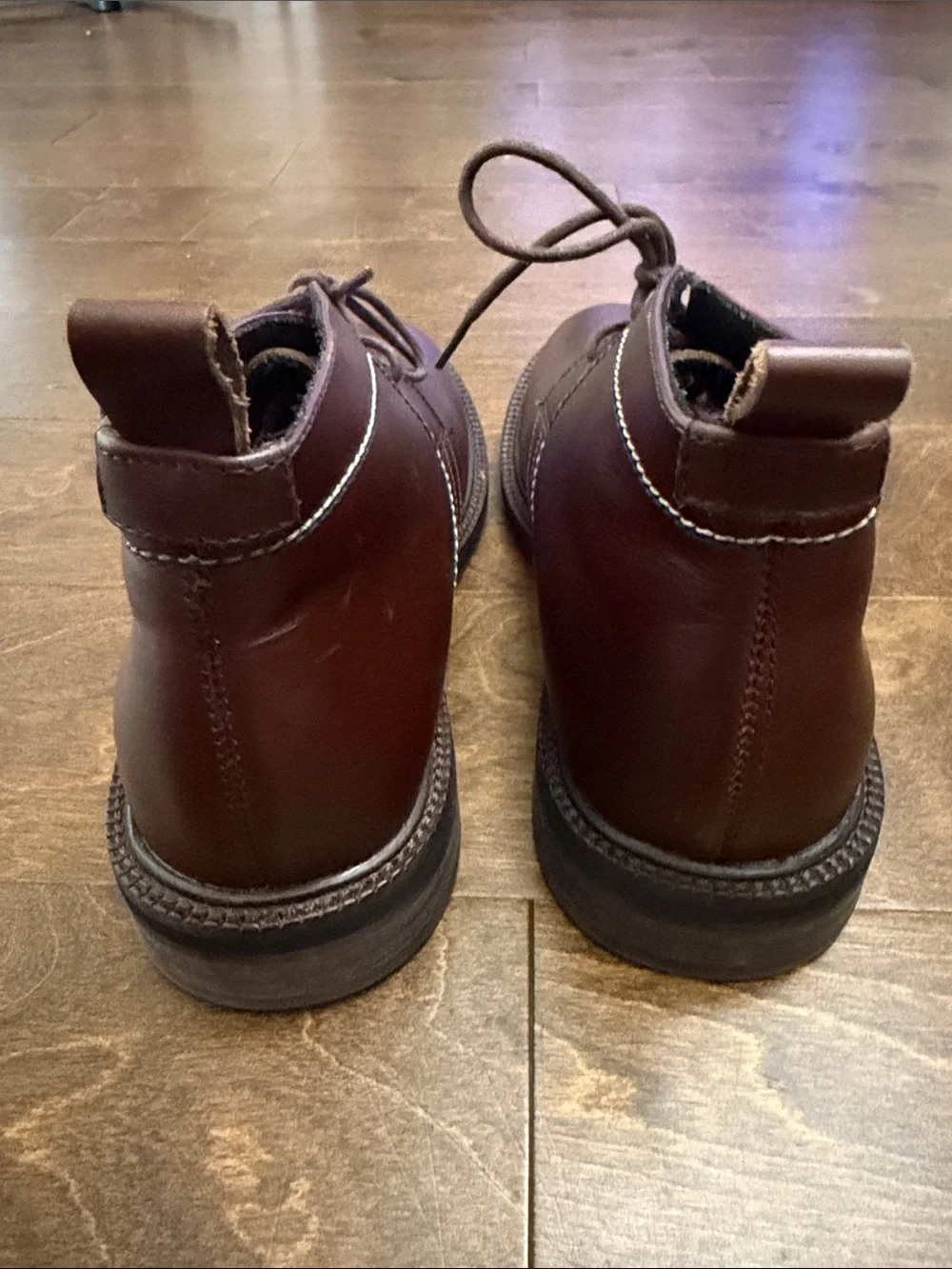 Saks Fifth Avenue Men's Brown Leather Lace-Up Chukka Boots